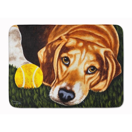 Carolines Treasures Have Ball Will Travel Beagle Machine Washable Memory Foam Mat AMB1358RUG